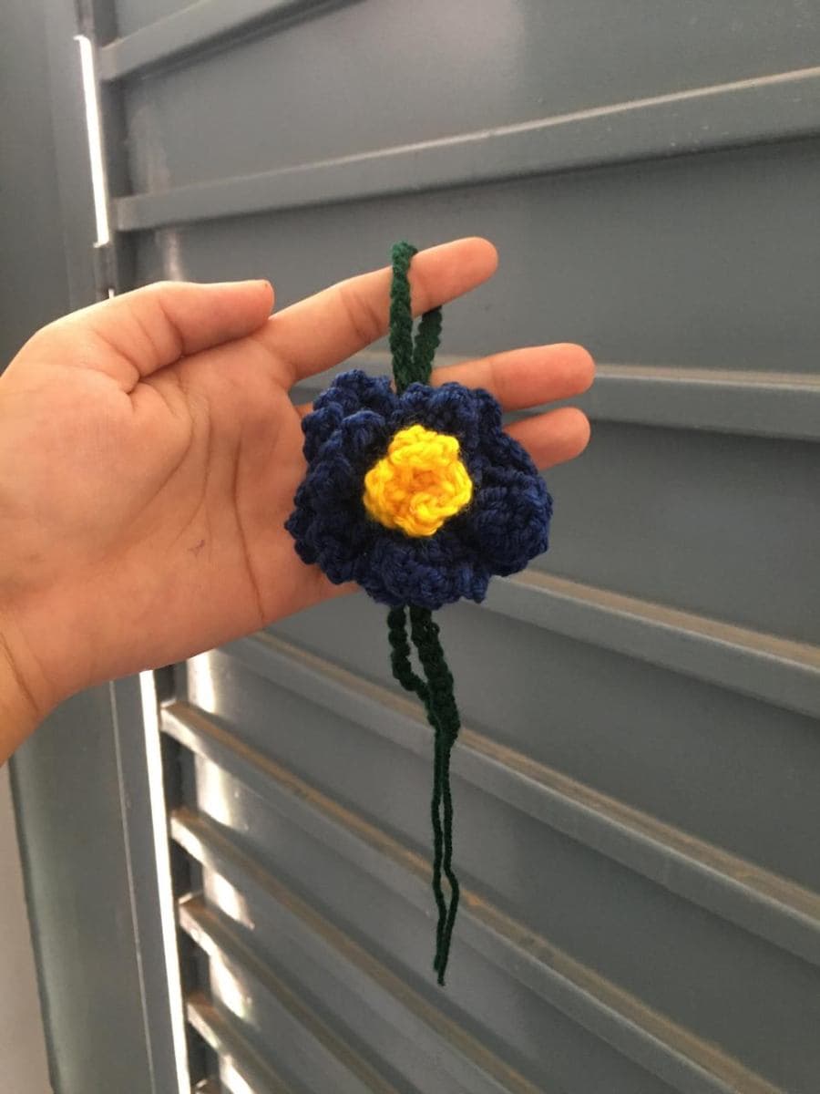 Handmade Crochet Hair Charm | Floral Hair Clip/Barrette | Spring Flower Hair Accessory