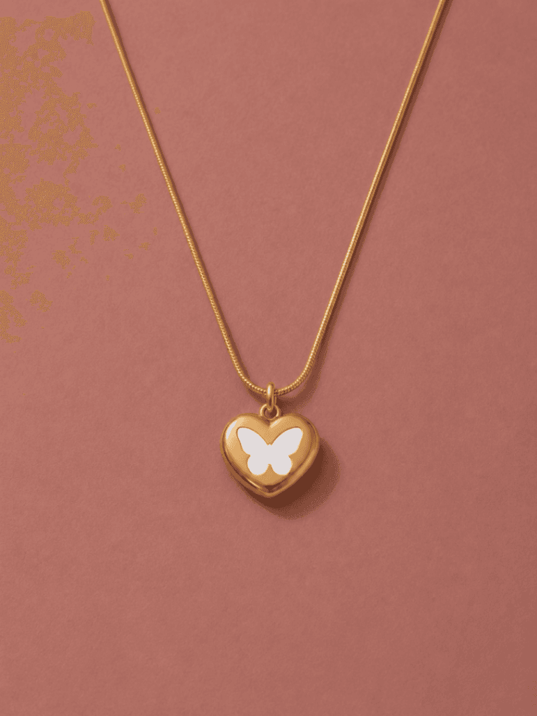 Butterfly Heart neckpeice